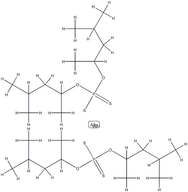 bis(4-methylpentan-2-yloxy)-sulfanylidene-sulfido-phosphorane, zinc(+2 ) cation Structure