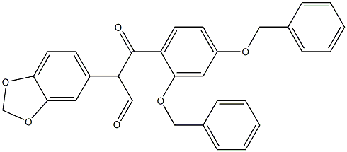 α-[2,4-Bis(phenylmethoxy)benzoyl]-1,3-benzodioxole-5-acetaldehyde 结构式