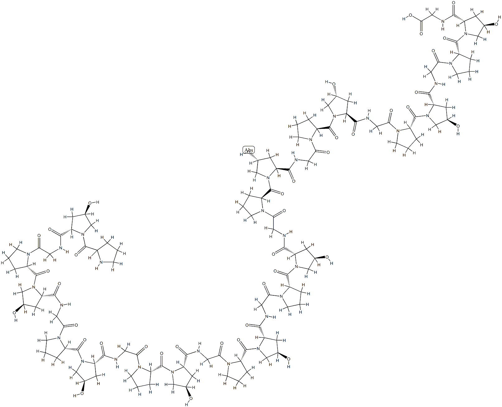 (PROLYL-HYDROXYLPROLYL-GLYCINE)10 结构式