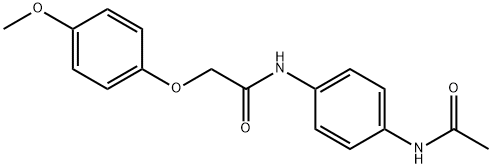 N-[4-(acetylamino)phenyl]-2-(4-methoxyphenoxy)acetamide Structure