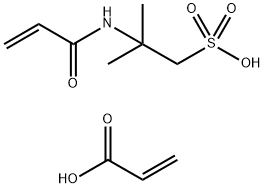 2-Acrylamido-2-methylpropanesulfonic acid-acrylic acid copolymer Struktur