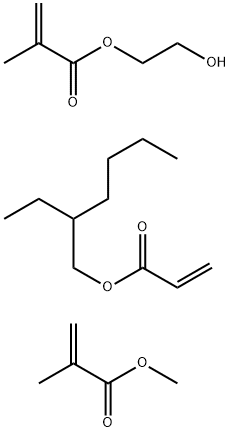 2-Propenoic acid, 2-methyl-, 2-hydroxyethyl ester, polymer with 2-ethylhexyl 2-propenoate and methyl 2-methyl-2-propenoate Structure