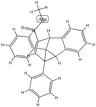 2a,2b,6b,6c-Tetrahydro-2a,6c-diphenylbenzo[a]cyclopropa[cd]pentalene-1-carboxylic acid methyl ester Struktur