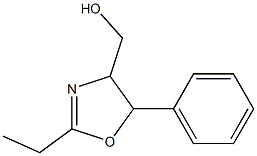 4-Oxazolemethanol,2-ethyl-4,5-dihydro-5-phenyl-(9CI) 化学構造式