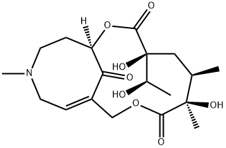 (20R)-15,20-Dihydro-12,15α,20-trihydroxy-4-methyl-4,8-secosenecionan-8,11,16-trione Structure