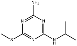 N2-(1-METHYLETHYL)-6-(METHYLTHIO)-1,3,5-TRIAZINE-2,4-DIAMINE (GS 11354), 4147-57-3, 结构式