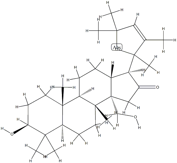 (20ξ)-20,24-Epoxy-3β,30-dihydroxy-22,24-dimethyl-26,27-dinor-5α-dammar-22-en-16-one Structure