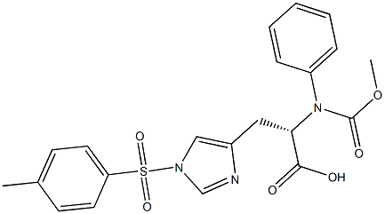 Nα-Benzyloxycarbonyl-1-(p-toluenesulfonyl)-L-histidine Structure