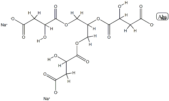 sodium hydrogen malate, ester with glycerol (3:1) Struktur