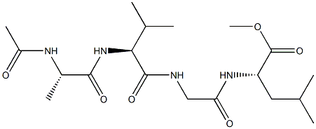 Ac-L-Ala-Val-Gly-L-Leu-OMe 化学構造式