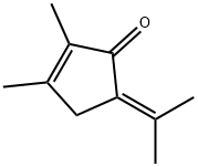 2-Cyclopenten-1-one,2,3-dimethyl-5-(1-methylethylidene)-(9CI) 化学構造式