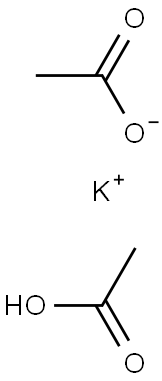 カリウム＝水素＝ジアセタート 化学構造式