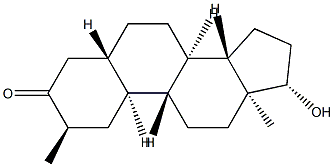 17β-Hydroxy-2α-methyl-5α-estran-3-one Structure