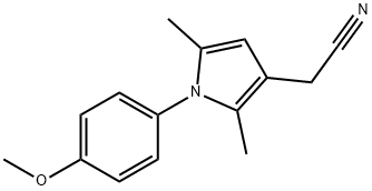 1-(4-METHOXYPHENYL)-2,5-DIMETHYL-1H-PYRROL-3-YL]ACETONITRILE,42780-46-1,结构式