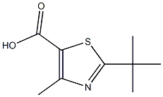 2-叔丁基-4-甲基噻唑-5-甲酸, 427896-41-1, 结构式