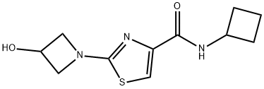 4-Thiazolecarboxamide,N-cyclobutyl-2-(3-hydroxy-1-azetidinyl)-(9CI) Struktur