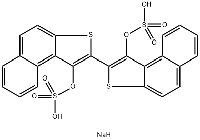 2,2'-ビナフト[2,1-b]チオフェン-1,1'-ジオールビス(硫酸ナトリウム) 化学構造式