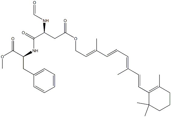 Retinyl formyl aspartamate Structure