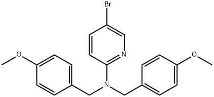 5-bromo-2-[bis(4-methoxybenzyl)amino]pyridine 化学構造式