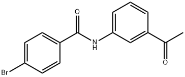 N-(3-acetylphenyl)-4-bromobenzamide, 446838-17-1, 结构式