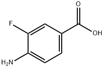 4-氨基-3-氟苯甲酸,455-87-8,结构式