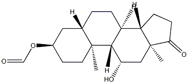 3α-Formyloxy-11β-hydroxy-5α-androstan-17-one Structure