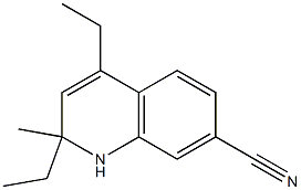 7-Quinolinecarbonitrile,2,4-diethyl-1,2-dihydro-2-methyl-(9CI) Structure