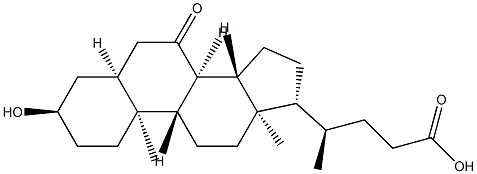 3Α-羟基-7-氧代-5Β-胆烷酸,4651-67-6,结构式