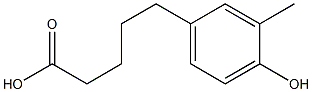 Benzenepentanoic acid, 4-hydroxy-3-Methyl Structure