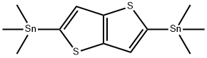 2,5-ビス(トリメチルスタンニル)チエノ[3,2-b]チオフェン 化学構造式