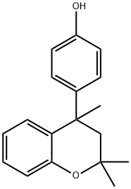 2,2,4-トリメチル-3,4-ジヒドロ-4-(4-ヒドロキシフェニル)-2H-1-ベンゾピラン 化学構造式
