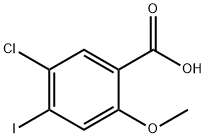5-chloro-4-iodo-2-methoxybenzoic acid Struktur