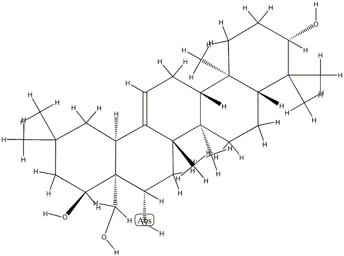Olean-12-ene-3β,16β,22α,28-tetrol 结构式