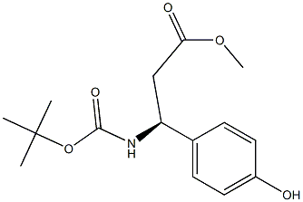 (βS)-β-[(1,1-tert-DiMethylethoxycarbonyl)aMino]-4-hydroxy-benzenepropanoic Acid Methyl Ester Structure