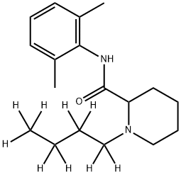 (±)‐ブピバカイン‐D9(ブチル‐D9) 化学構造式