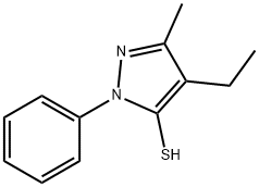 1H-Pyrazole-5-thiol,4-ethyl-3-methyl-1-phenyl-(9CI) Structure