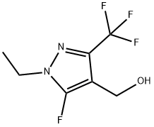 1H-Pyrazole-4-methanol,1-ethyl-5-fluoro-3-(trifluoromethyl)-(9CI) 化学構造式