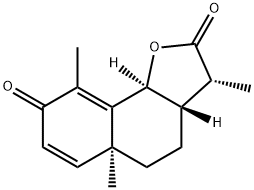 (3R)-3aβ,5,5a,9bα-Tetrahydro-3,5aα,9-trimethylnaphtho[1,2-b]furan-2,8(3H,4H)-dione Struktur