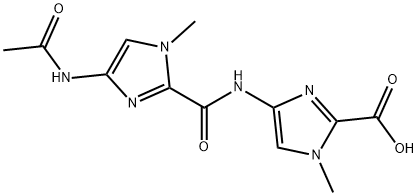 4-(4-acetamido-1-methyl-1H-imidazole-2-carboxamido)-1-methyl-1H-imidazole-2-carboxylic acid Structure
