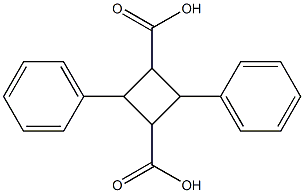 2β,4α-Diphenyl-1β,3α-cyclobutanedicarboxylic acid, 490-20-0, 结构式