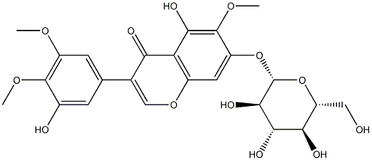 野鸢尾苷, 491-74-7, 结构式