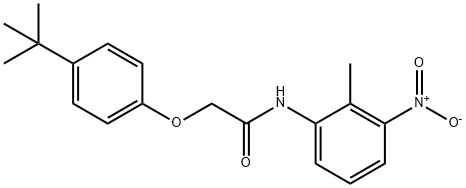 2-[4-(tert-butyl)phenoxy]-N-(2-methyl-3-nitrophenyl)acetamide Struktur