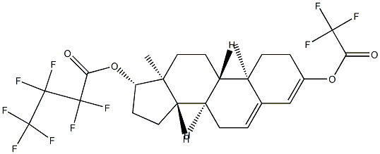 Androsta-3,5-diene-3,17β-diol 17-(heptafluorobutyrate)3-(trifluoroacetate) 结构式