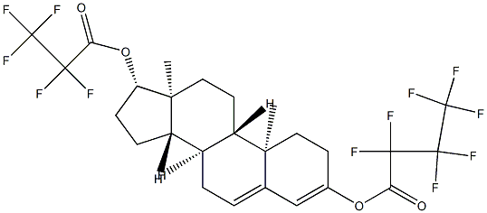 アンドロスタ-3,5-ジエン-3,17β-ジオール3-(ヘプタフルオロブチラート)17-(ペンタフルオロプロピオナート) 化学構造式