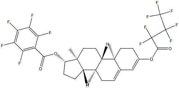 Androsta-3,5-diene-3,17β-diol 3-(heptafluorobutyrate)17-(pentafluorobenzoate) 结构式