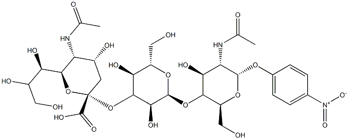 Neu5Ac alpha(2-3)Gal beta(1-4)GlcNAc-beta-pNP Struktur