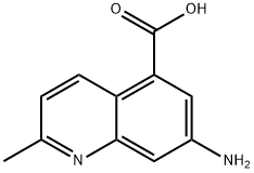 5-Quinolinecarboxylicacid,7-amino-2-methyl-(9CI) Structure