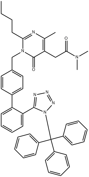 2-Butyl-1,6-dihydro-N,N,4-trimethyl-6-oxo-1-[[2'-[1-(triphenylmethyl)-1H-tetrazol-5-yl][1,1'-biphenyl]-4-yl]methyl]-5-pyrimidineacetamide