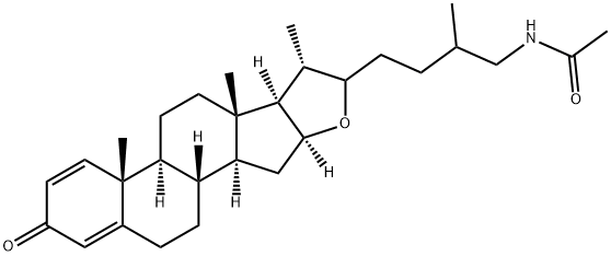 N-(3-Oxofurosta-1,4-dien-26-yl)acetamide Structure
