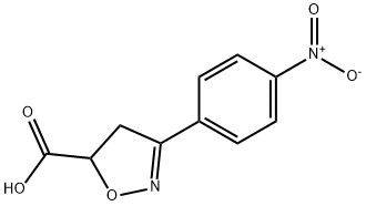 3-(4-nitrophenyl)-4,5-dihydro-1,2-oxazole-5-carboxylic acid Struktur